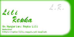 lili repka business card